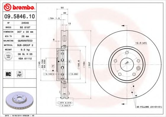 Тормозной диск BRECO BS 8187