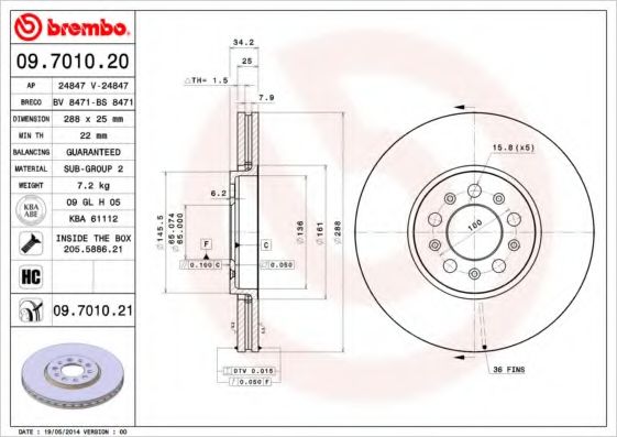 Тормозной диск BRECO BS 8471