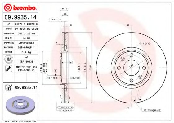 Тормозной диск BRECO BS 8598