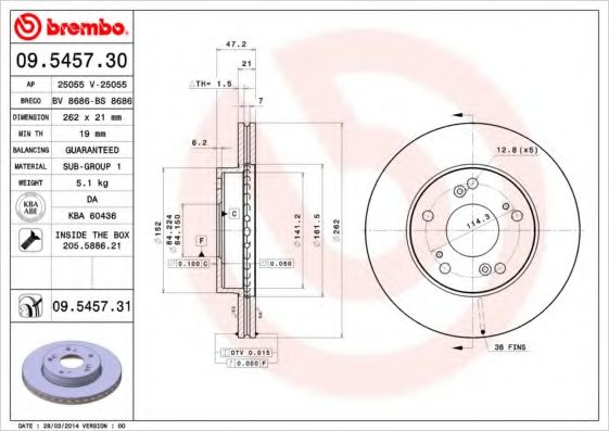 Тормозной диск BRECO BS 8686