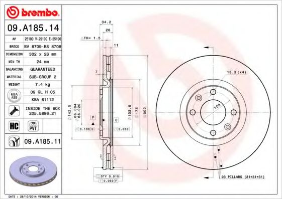 Тормозной диск BRECO BS 8709