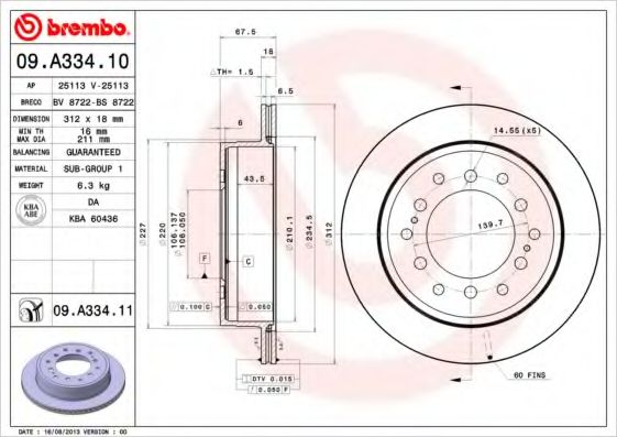 Тормозной диск BRECO BS 8722