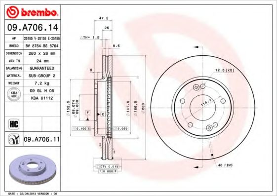 Тормозной диск BRECO BS 8764