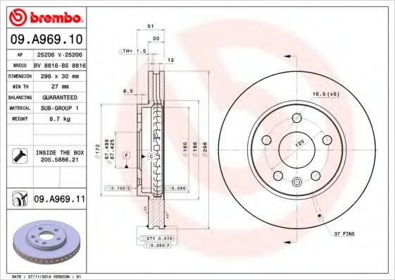 Тормозной диск BRECO BS 8816