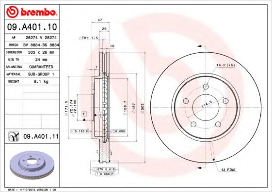 Тормозной диск BRECO BS 8884