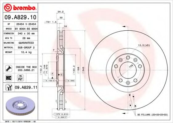 Тормозной диск BRECO BS 8941
