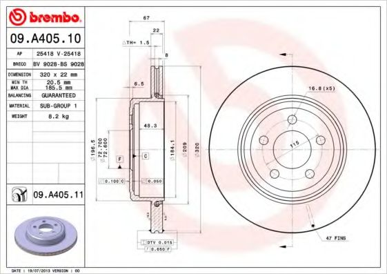 Тормозной диск BRECO BS 9028