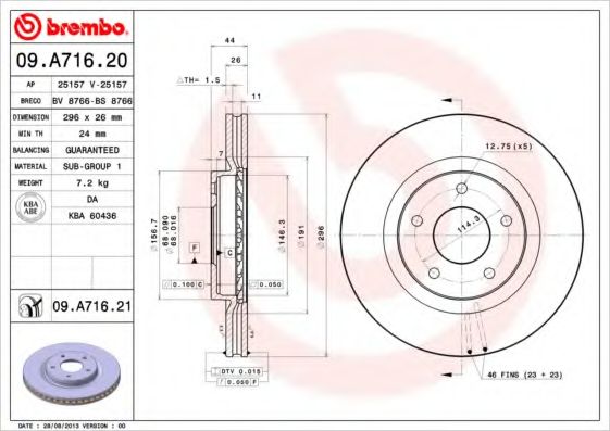 Тормозной диск BRECO BV 8766