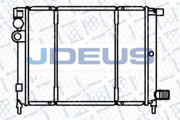 Радиатор, охлаждение двигателя JDEUS 007V26