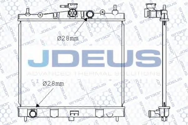 Радиатор, охлаждение двигателя JDEUS 019M54