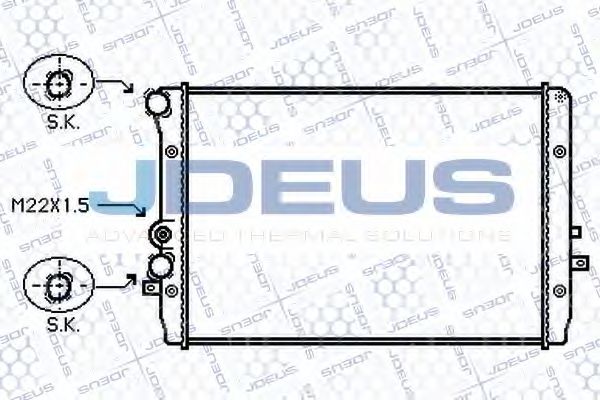 Радиатор, охлаждение двигателя JDEUS 025M28