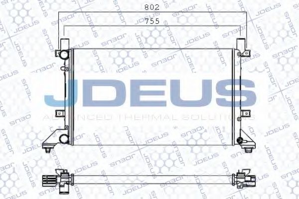 Радиатор, охлаждение двигателя JDEUS 030M17