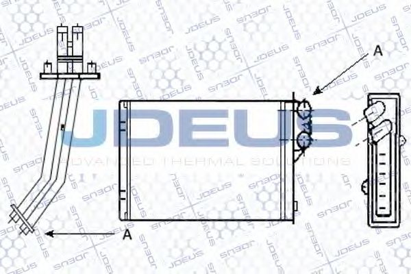 Теплообменник, отопление салона JDEUS 223M49