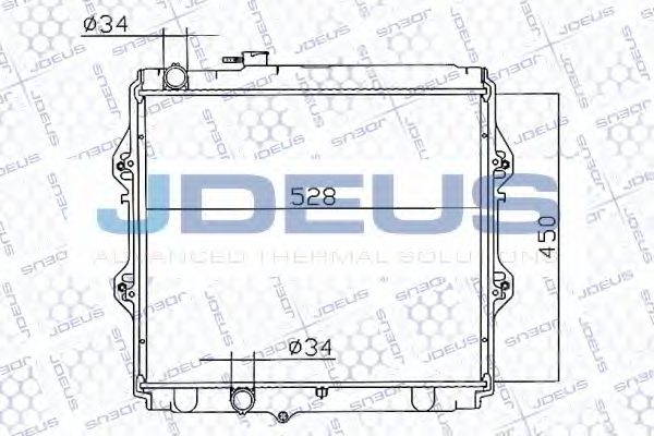 Радиатор, охлаждение двигателя JDEUS 028M28