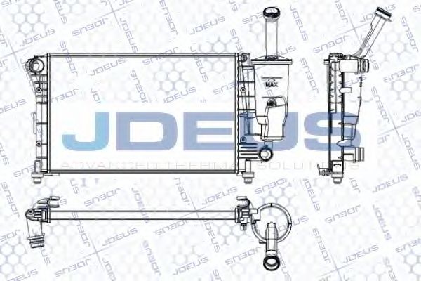 Радиатор, охлаждение двигателя JDEUS RA0111030