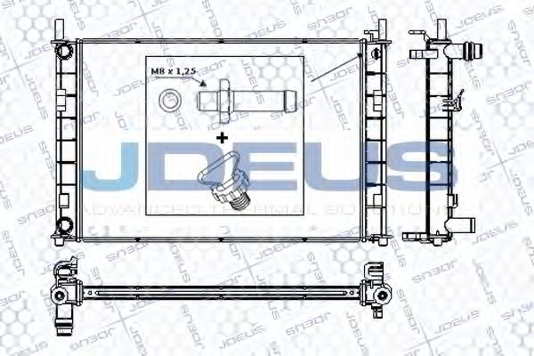 Радиатор, охлаждение двигателя JDEUS RA0121080