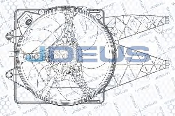 Вентилятор, охлаждение двигателя JDEUS EV885200