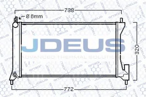 Радиатор, охлаждение двигателя JDEUS 020M11