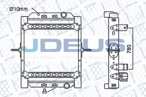 Радиатор, охлаждение двигателя JDEUS 123M19