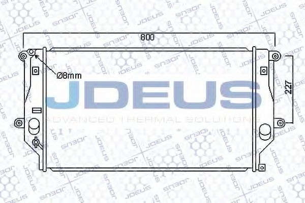 Радиатор, охлаждение двигателя JDEUS 028M72