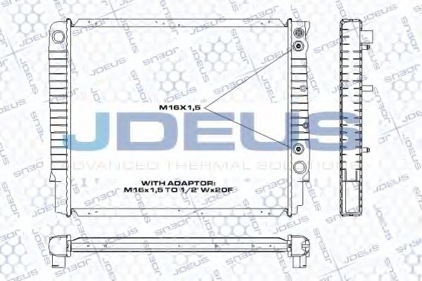 Радиатор, охлаждение двигателя JDEUS RA0310520