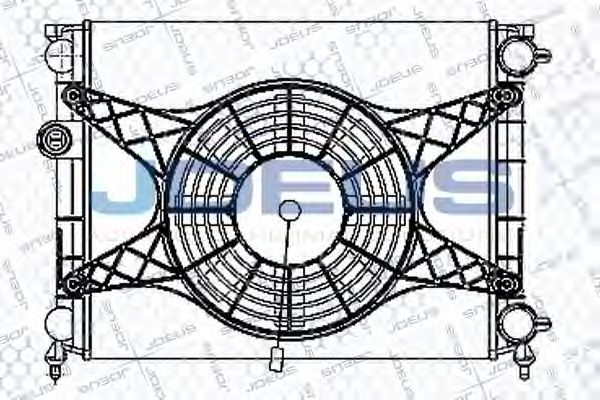 Радиатор, охлаждение двигателя JDEUS RA0390041