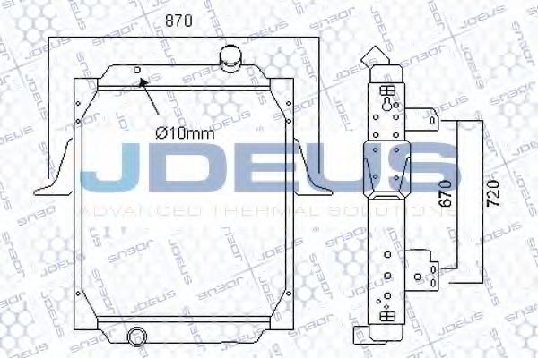 Радиатор, охлаждение двигателя GERI 10234
