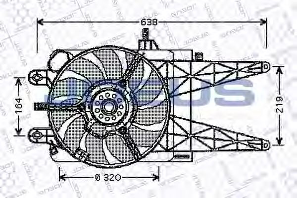 Вентилятор, охлаждение двигателя JDEUS EV11M600