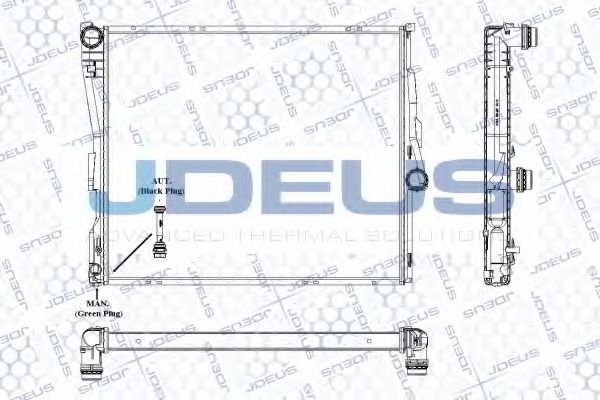 Радиатор, охлаждение двигателя JDEUS RA0050750