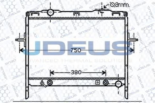 Радиатор, охлаждение двигателя JDEUS 065M12