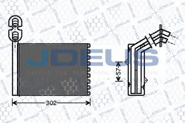 Теплообменник, отопление салона JDEUS 212M09