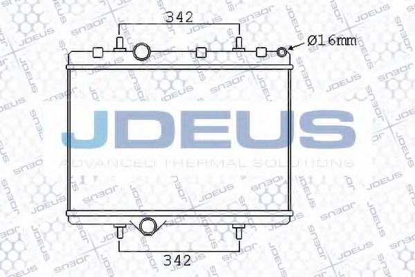 Радиатор, охлаждение двигателя JDEUS 007M58