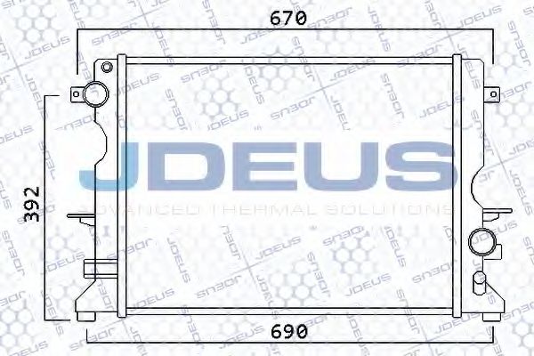 Радиатор, охлаждение двигателя JDEUS 002M25