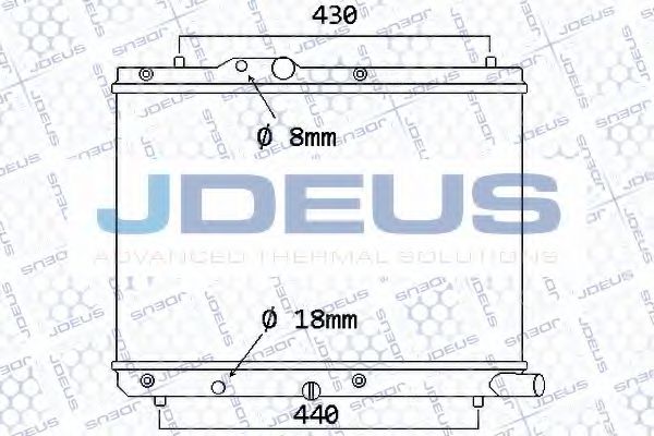 Радиатор, охлаждение двигателя JDEUS 042M20