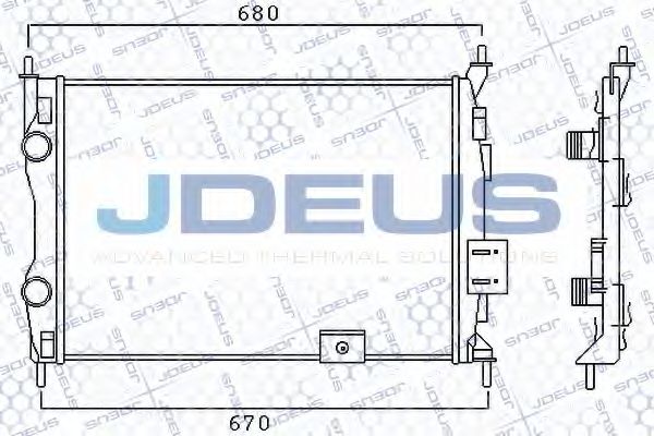 Радиатор, охлаждение двигателя JDEUS 019M14