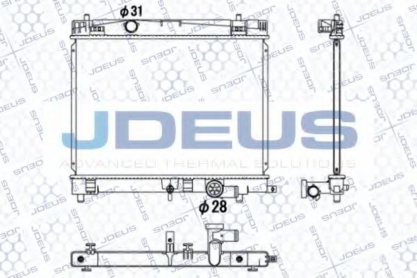 Радиатор, охлаждение двигателя JDEUS 028M78