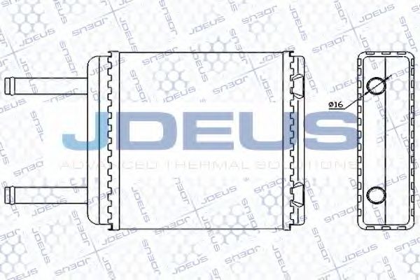 Теплообменник, отопление салона JDEUS 220M07A