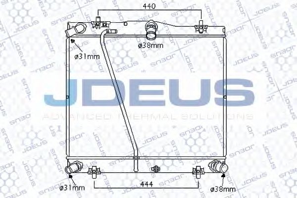 Радиатор, охлаждение двигателя JDEUS 028M83