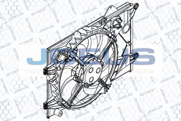 Вентилятор, охлаждение двигателя JDEUS EV8D2740
