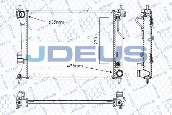 Радиатор, охлаждение двигателя JDEUS 054M49