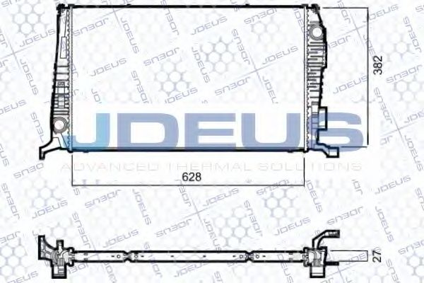 Радиатор, охлаждение двигателя JDEUS 023M52