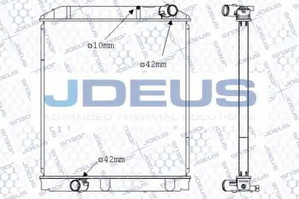 Радиатор, охлаждение двигателя JDEUS 028M90