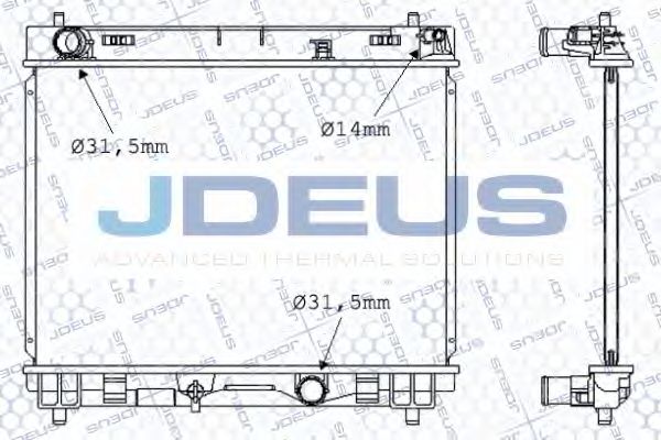 Радиатор, охлаждение двигателя JDEUS 028M33