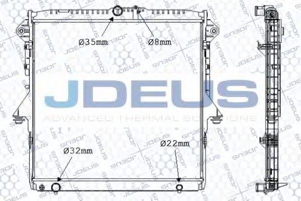 Радиатор, охлаждение двигателя JDEUS 012M41