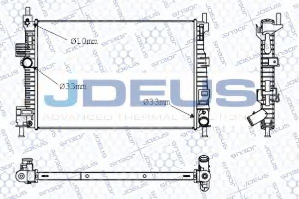 Радиатор, охлаждение двигателя JDEUS 012M42