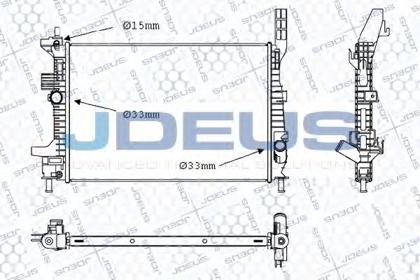 Радиатор, охлаждение двигателя JDEUS 012M46