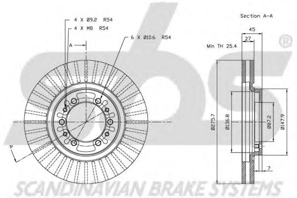 Тормозной диск LUCAS ELECTRICAL DF4077