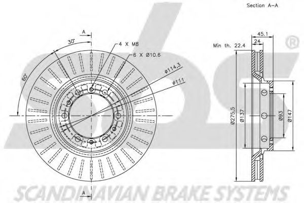 Тормозной диск LUCAS ELECTRICAL DF4118