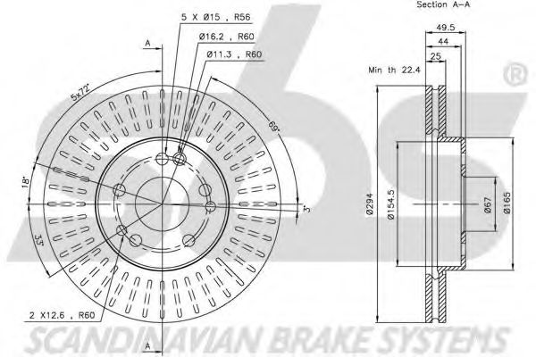 Тормозной диск LUCAS ELECTRICAL DF2749