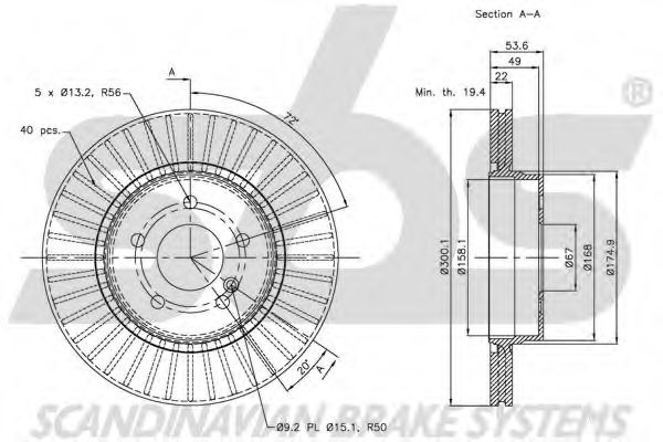 Тормозной диск LUCAS ELECTRICAL DF4355